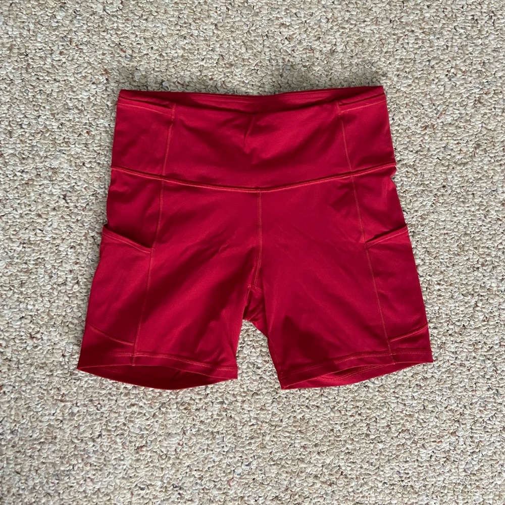 Lululemon Women's Red Running Athletic Shorts size 8